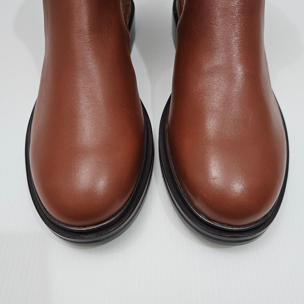 NEW Madewell The Benning Chelsea Ankle Bootie Size 8.5 Cinnamon Brown Leather - Picture 5 of 13